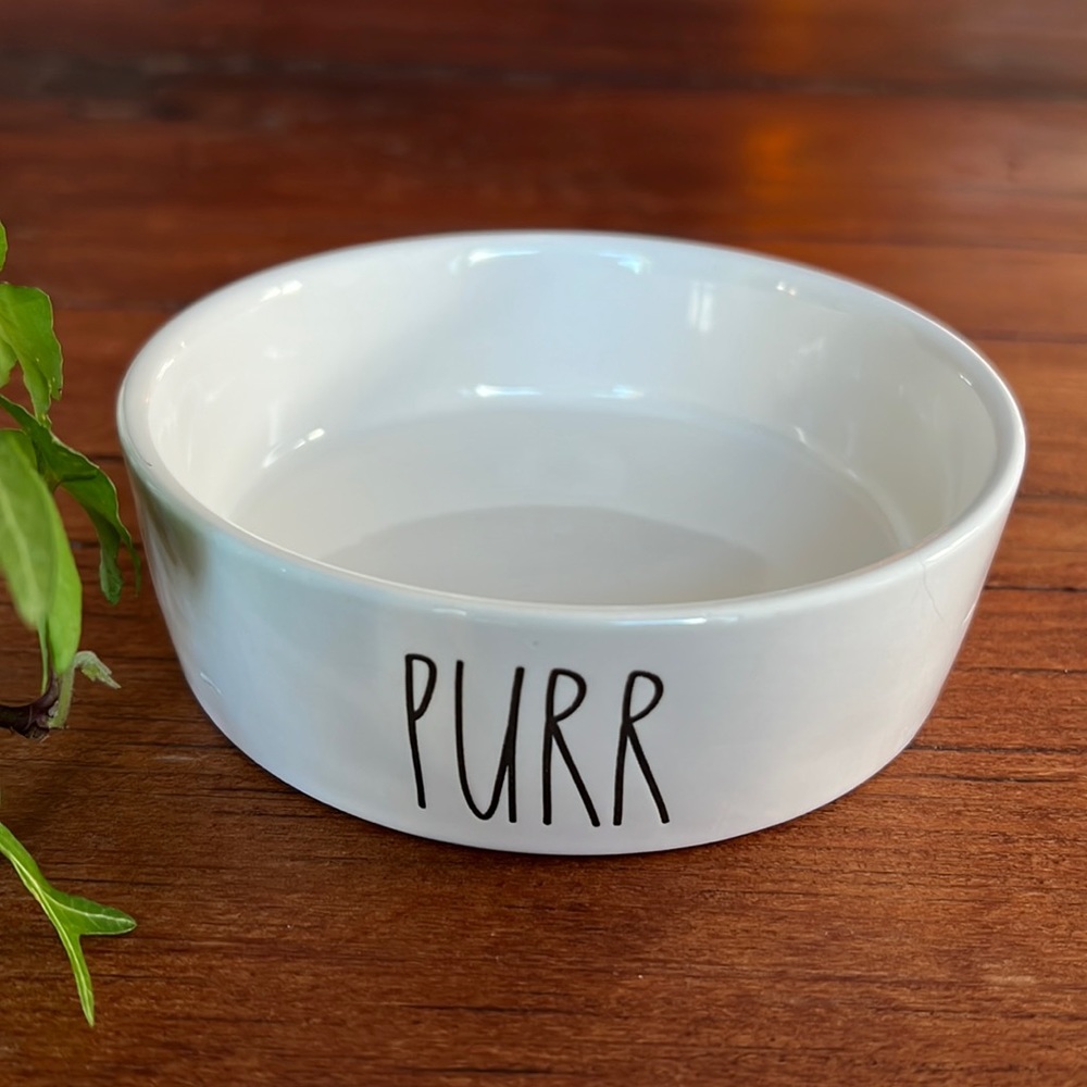 Rae Dunn Artisan Collection Purr ceramic bowl.